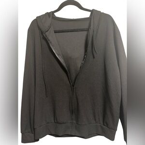 XL Black Zip-Up Hoodie